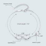 CDE Infinity Heart Symbol Charm Link Bracelet for Women 925 Sterling Silver Stainless Steel Adjustable Anniversary Jewelry Birthday Gifts for Women Wife Girlfriend Her - Image 5